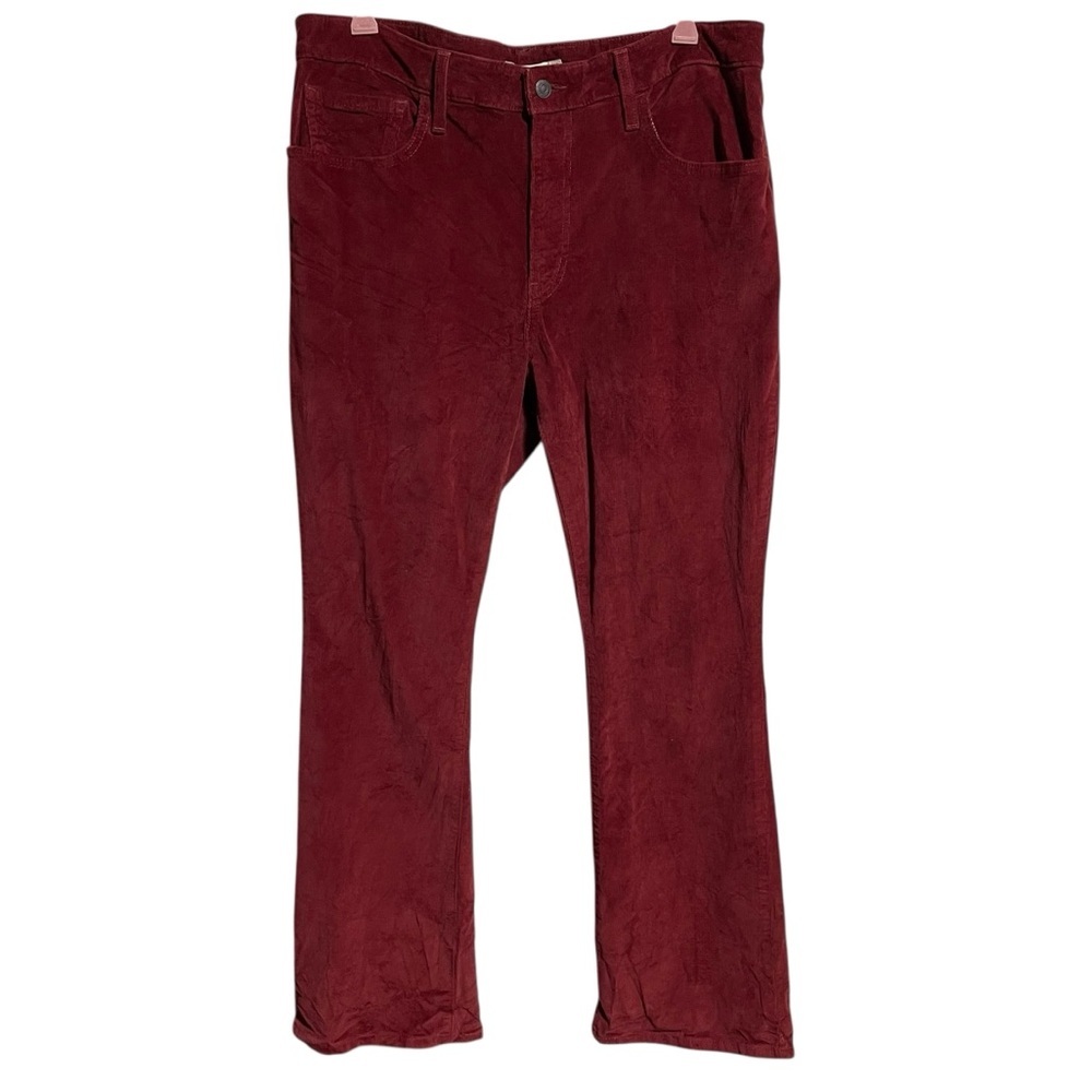 Levi's Women's 725 High Rise Bootcut Corduroy Bootcut Jeans Wine Sz 33 - Picture 4 of 15